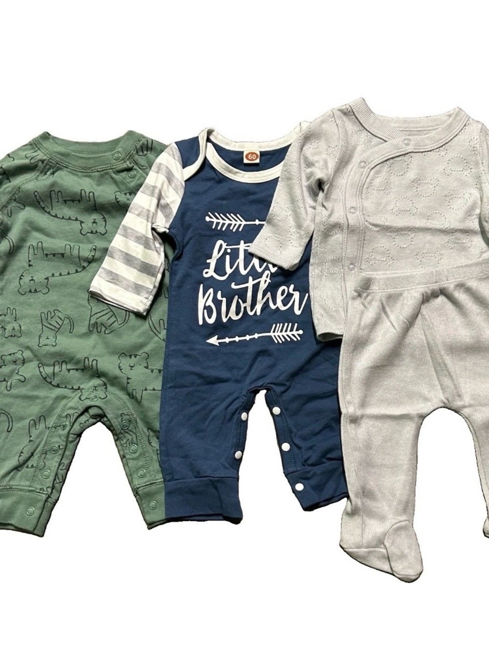 Baby Boy Clothing Mickey Mouse Little Brother Animals Winter Size 0-3 Months